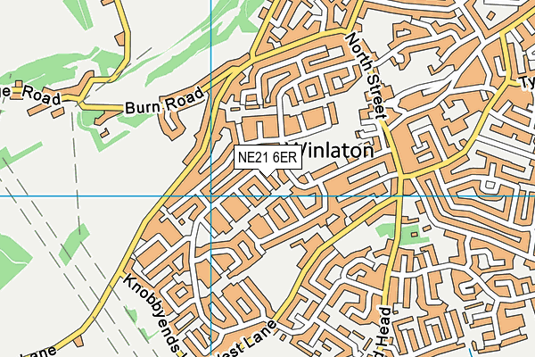 NE21 6ER map - OS VectorMap District (Ordnance Survey)
