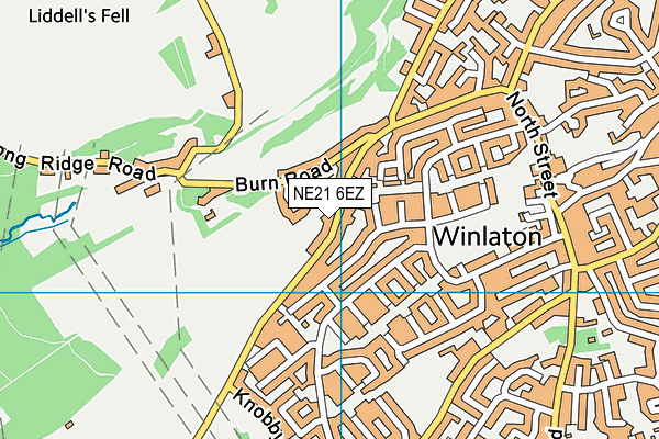 NE21 6EZ map - OS VectorMap District (Ordnance Survey)