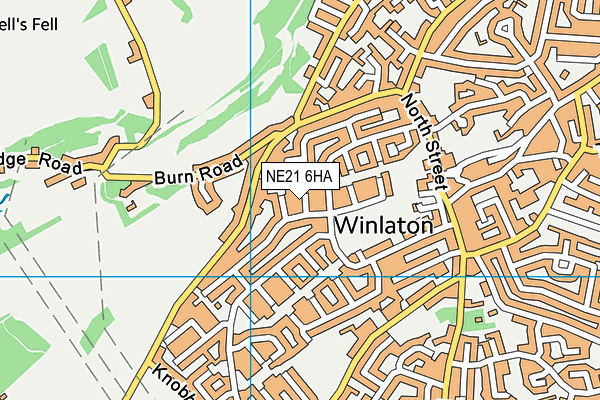 NE21 6HA map - OS VectorMap District (Ordnance Survey)