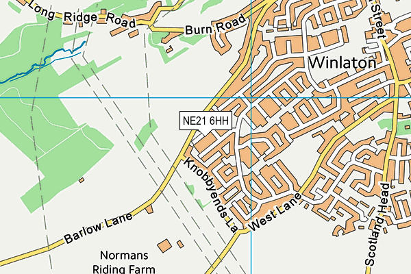 NE21 6HH map - OS VectorMap District (Ordnance Survey)