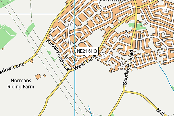 NE21 6HQ map - OS VectorMap District (Ordnance Survey)