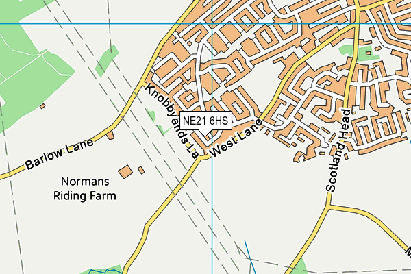 NE21 6HS map - OS VectorMap District (Ordnance Survey)