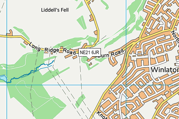 NE21 6JR map - OS VectorMap District (Ordnance Survey)