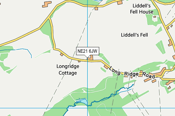 NE21 6JW map - OS VectorMap District (Ordnance Survey)