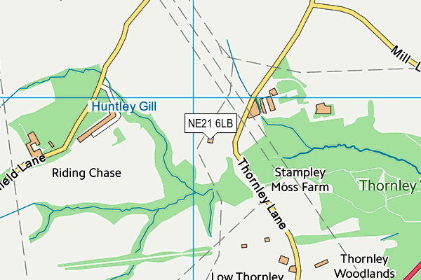 NE21 6LB map - OS VectorMap District (Ordnance Survey)
