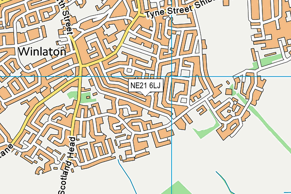NE21 6LJ map - OS VectorMap District (Ordnance Survey)