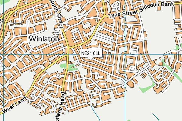 NE21 6LL map - OS VectorMap District (Ordnance Survey)