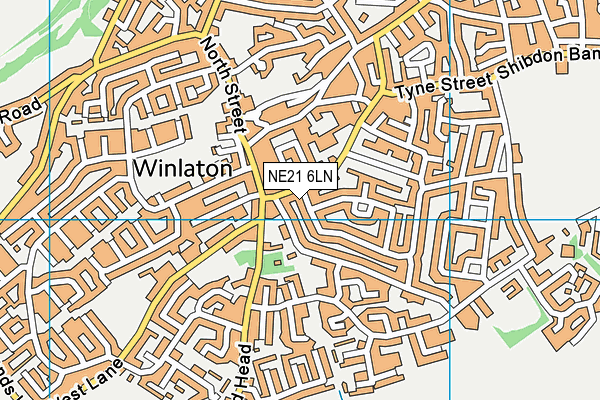 NE21 6LN map - OS VectorMap District (Ordnance Survey)