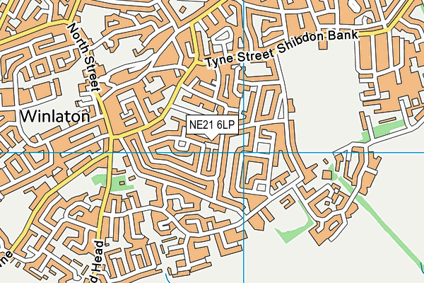 NE21 6LP map - OS VectorMap District (Ordnance Survey)