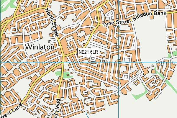 NE21 6LR map - OS VectorMap District (Ordnance Survey)