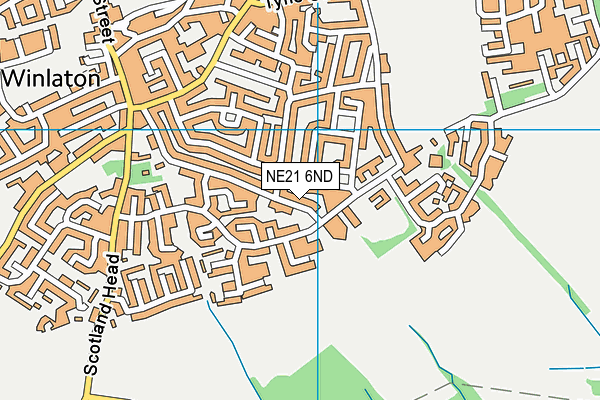 NE21 6ND map - OS VectorMap District (Ordnance Survey)