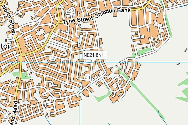 NE21 6NH map - OS VectorMap District (Ordnance Survey)