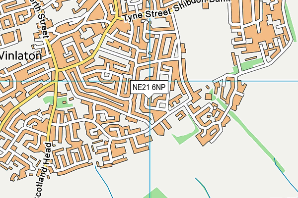 NE21 6NP map - OS VectorMap District (Ordnance Survey)