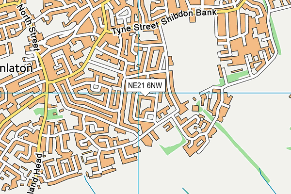 NE21 6NW map - OS VectorMap District (Ordnance Survey)