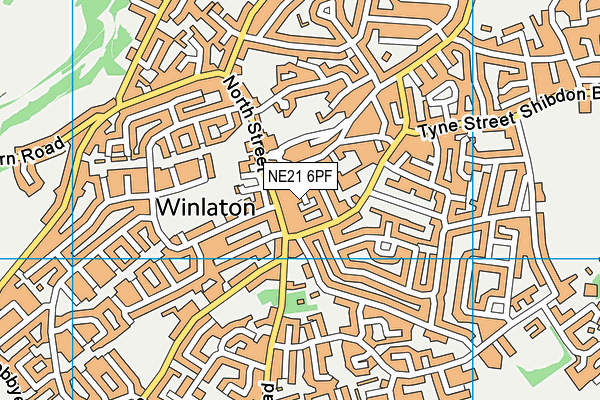 NE21 6PF map - OS VectorMap District (Ordnance Survey)