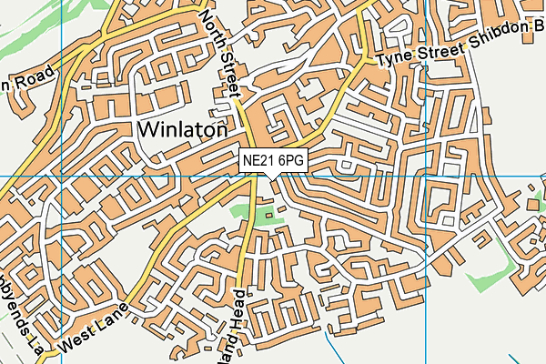 NE21 6PG map - OS VectorMap District (Ordnance Survey)