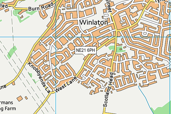 NE21 6PH map - OS VectorMap District (Ordnance Survey)