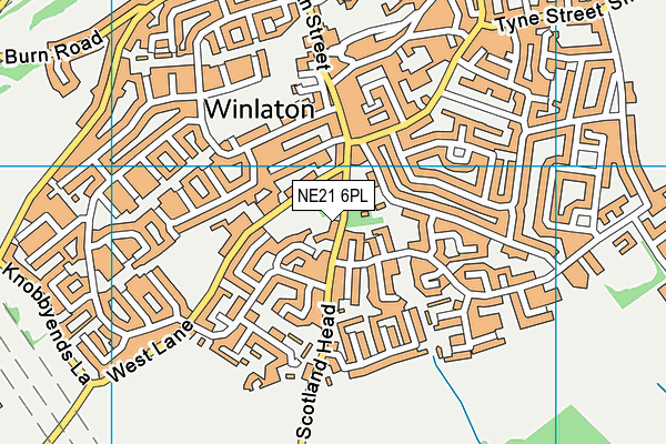 NE21 6PL map - OS VectorMap District (Ordnance Survey)