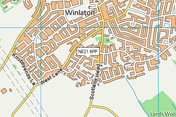 NE21 6PP map - OS VectorMap District (Ordnance Survey)