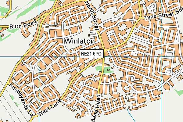 NE21 6PQ map - OS VectorMap District (Ordnance Survey)