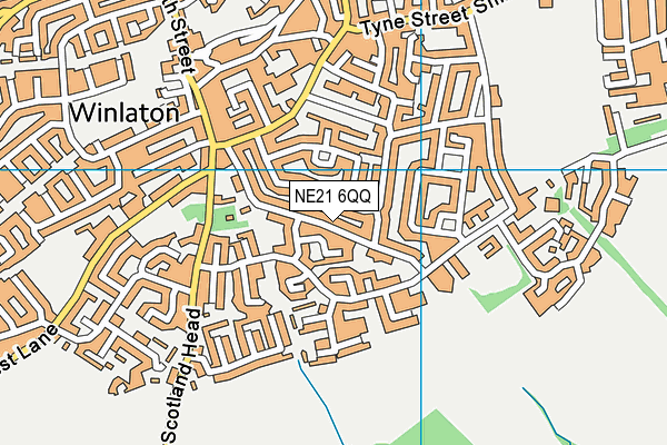 NE21 6QQ map - OS VectorMap District (Ordnance Survey)