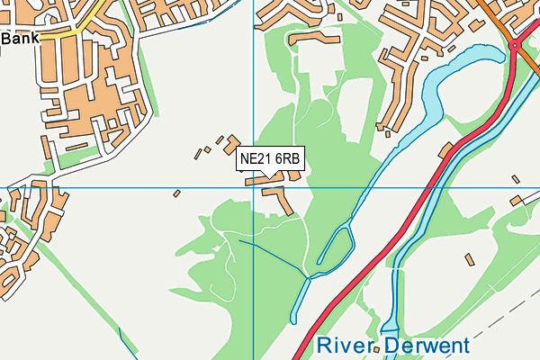 NE21 6RB map - OS VectorMap District (Ordnance Survey)