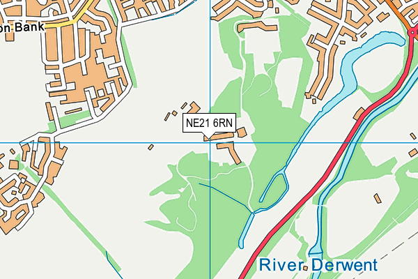 NE21 6RN map - OS VectorMap District (Ordnance Survey)