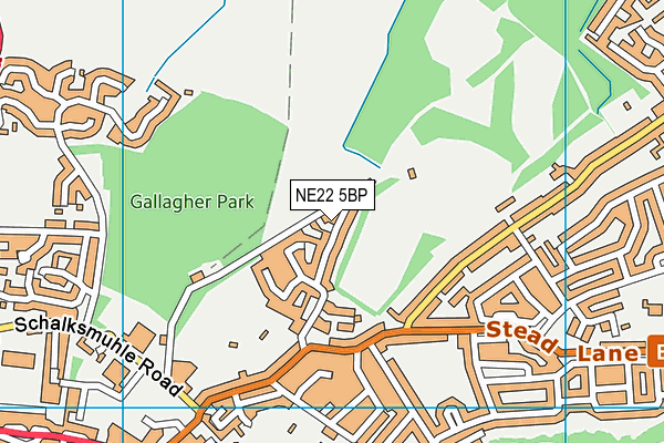 Gallagher Park map (NE22 5BP) - OS VectorMap District (Ordnance Survey)