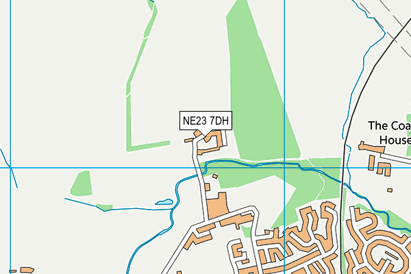 NE23 7DH map - OS VectorMap District (Ordnance Survey)