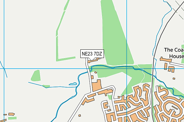 NE23 7DZ map - OS VectorMap District (Ordnance Survey)