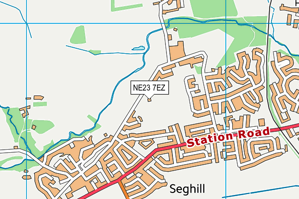 Seghill Welfare Park map (NE23 7EZ) - OS VectorMap District (Ordnance Survey)