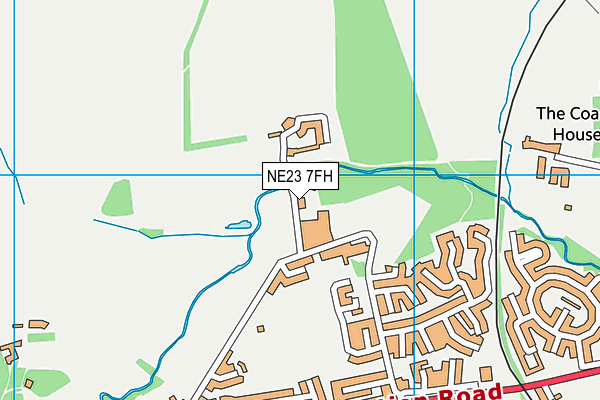 NE23 7FH map - OS VectorMap District (Ordnance Survey)