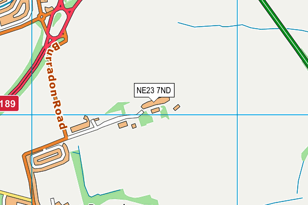 NE23 7ND map - OS VectorMap District (Ordnance Survey)