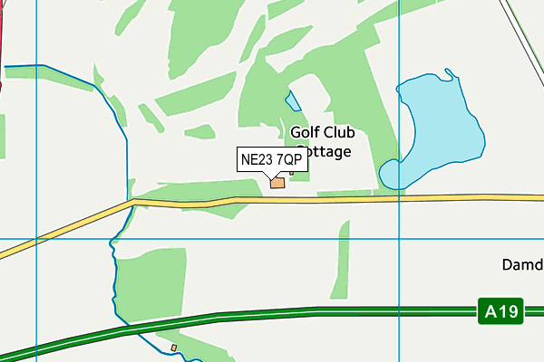 Arcot Hall Golf Club map (NE23 7QP) - OS VectorMap District (Ordnance Survey)
