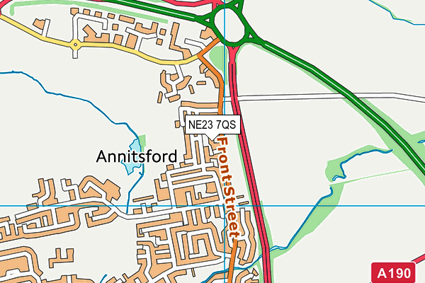 Map of PONTELAND GARAGE LIMITED at district scale