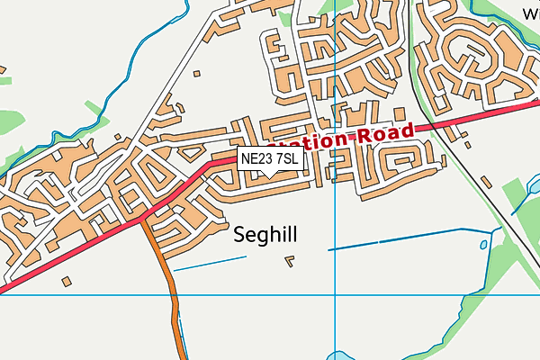 NE23 7SL map - OS VectorMap District (Ordnance Survey)