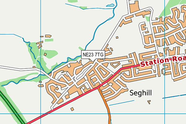 NE23 7TG map - OS VectorMap District (Ordnance Survey)