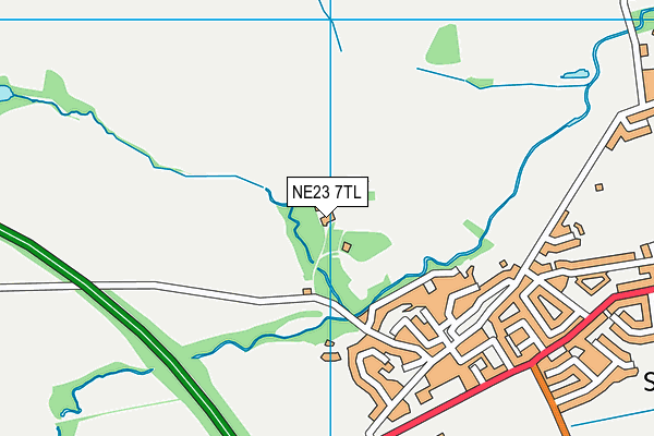 NE23 7TL map - OS VectorMap District (Ordnance Survey)