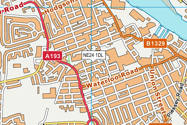 NE24 1DL map - OS VectorMap District (Ordnance Survey)