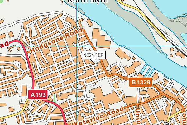 NE24 1EP map - OS VectorMap District (Ordnance Survey)