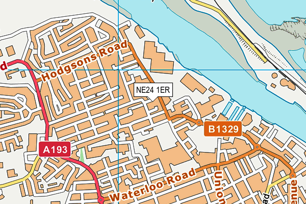 NE24 1ER map - OS VectorMap District (Ordnance Survey)