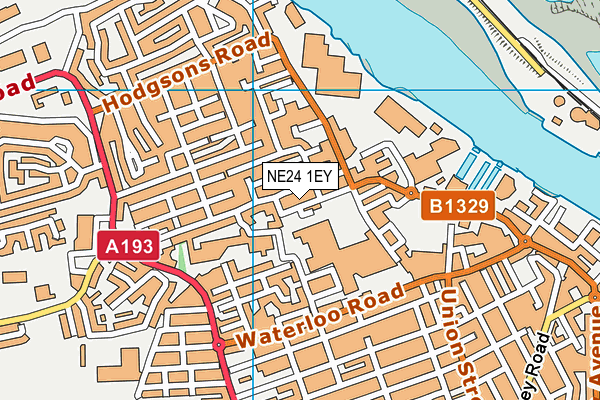 NE24 1EY map - OS VectorMap District (Ordnance Survey)