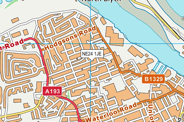 NE24 1JE map - OS VectorMap District (Ordnance Survey)