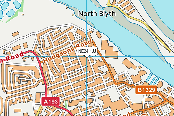 NE24 1JJ map - OS VectorMap District (Ordnance Survey)