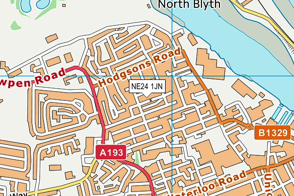 NE24 1JN map - OS VectorMap District (Ordnance Survey)