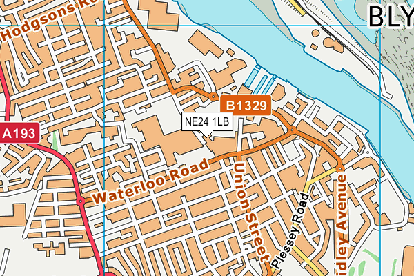NE24 1LB map - OS VectorMap District (Ordnance Survey)