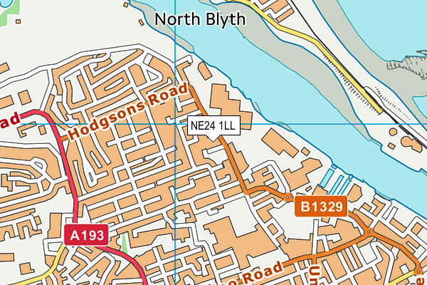 NE24 1LL map - OS VectorMap District (Ordnance Survey)