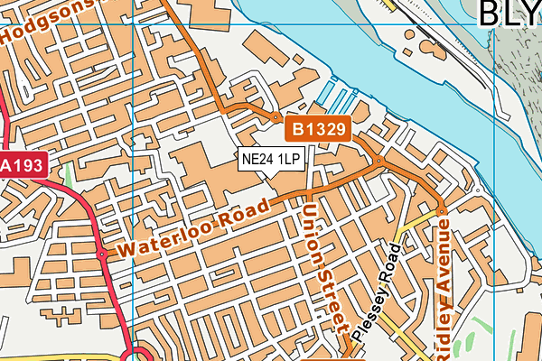 NE24 1LP map - OS VectorMap District (Ordnance Survey)