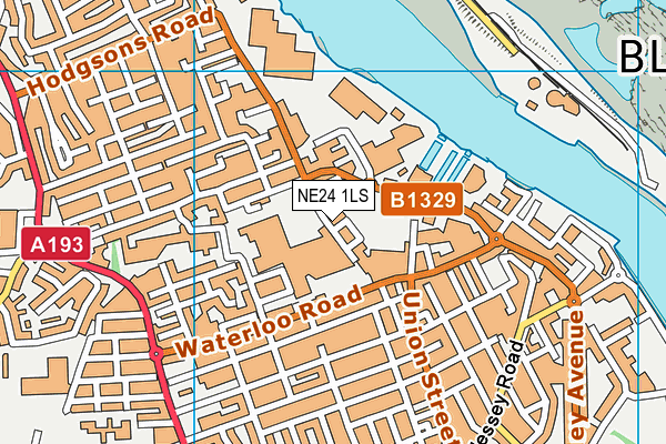 NE24 1LS map - OS VectorMap District (Ordnance Survey)