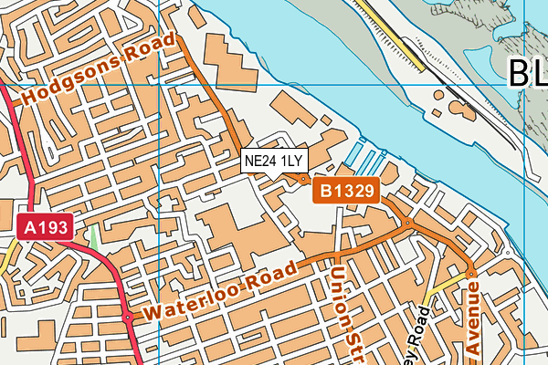NE24 1LY map - OS VectorMap District (Ordnance Survey)